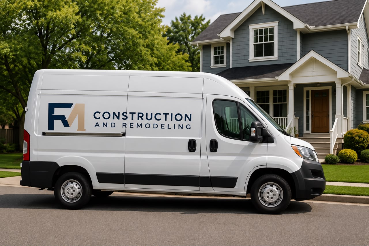 F&M van parked at a client home